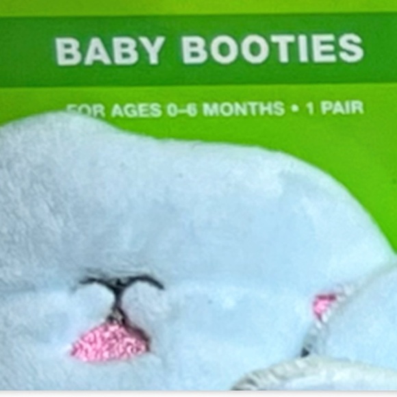 NWT Happy Go Fluffy Blue Bunny Baby Booties Size 0-6 Months - Picture 6 of 9